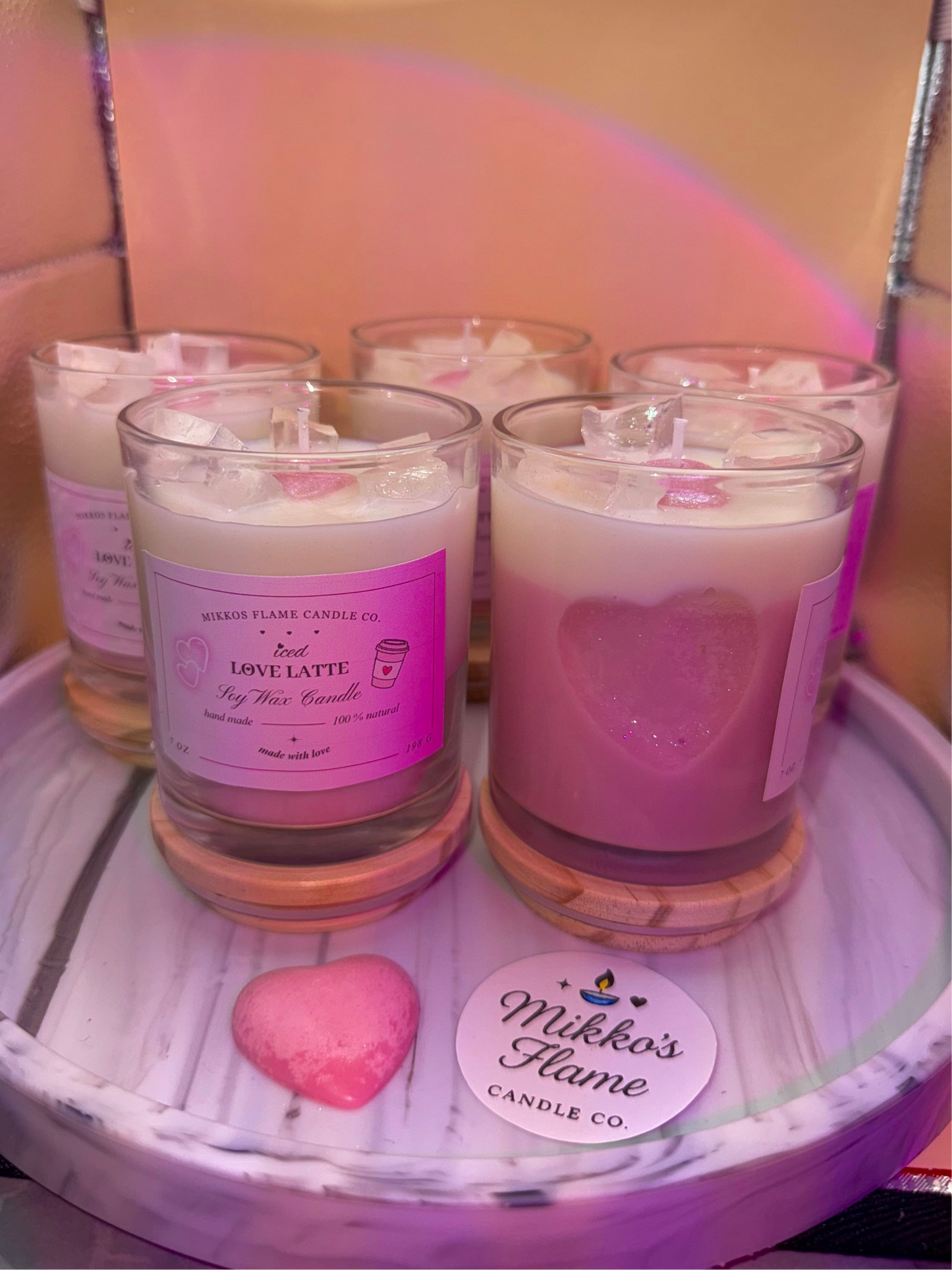 Iced Love Latte Candle💗